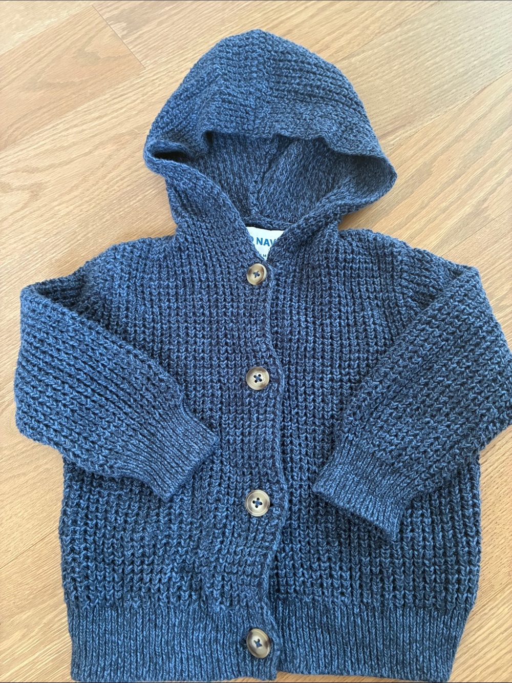 Old Navy Toddler Hooded Knit Cardigan - Blue